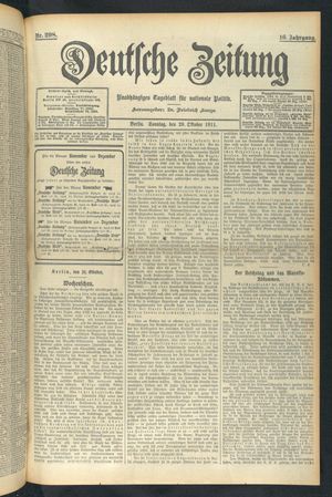 Deutsche Zeitung vom 29.10.1911