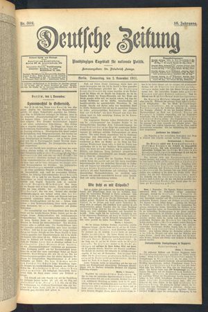 Deutsche Zeitung on Nov 2, 1911