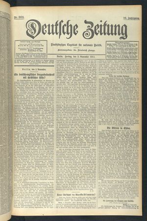 Deutsche Zeitung vom 03.11.1911