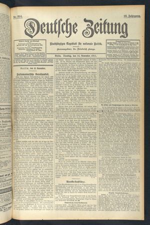 Deutsche Zeitung vom 14.11.1911