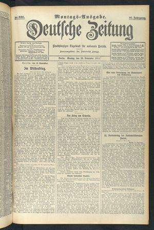 Deutsche Zeitung vom 20.11.1911