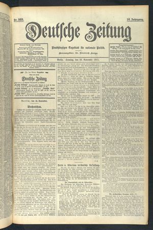 Deutsche Zeitung vom 26.11.1911