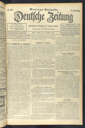 Deutsche Zeitung on Dec 4, 1911