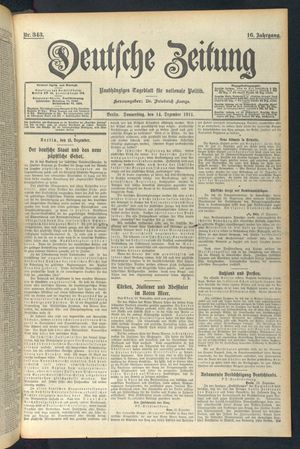 Deutsche Zeitung on Dec 14, 1911