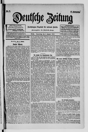 Deutsche Zeitung on Jan 4, 1912