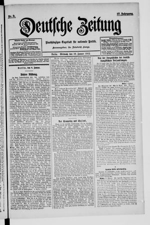 Deutsche Zeitung on Jan 10, 1912