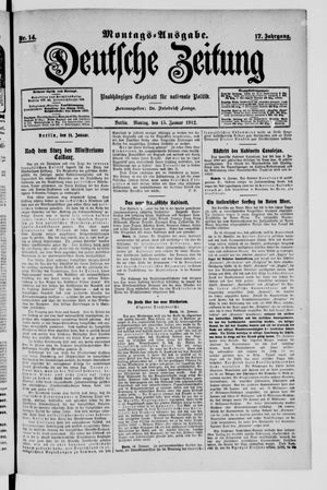 Deutsche Zeitung vom 15.01.1912