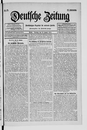 Deutsche Zeitung on Jan 16, 1912