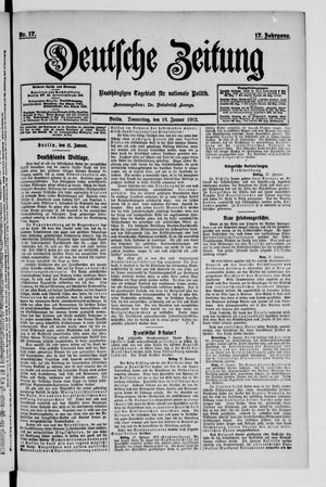 Deutsche Zeitung on Jan 18, 1912