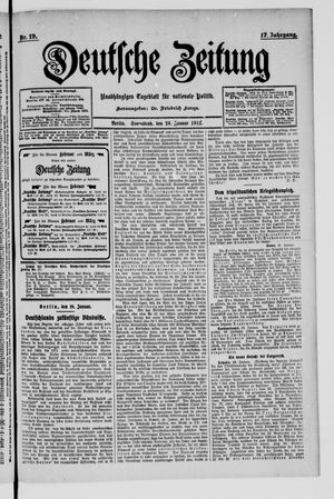Deutsche Zeitung on Jan 20, 1912
