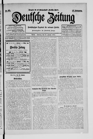 Deutsche Zeitung on Jan 21, 1912