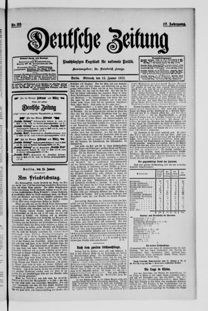 Deutsche Zeitung on Jan 24, 1912