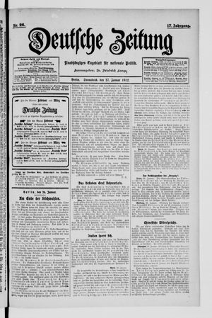 Deutsche Zeitung vom 27.01.1912