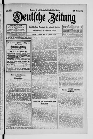 Deutsche Zeitung on Jan 28, 1912
