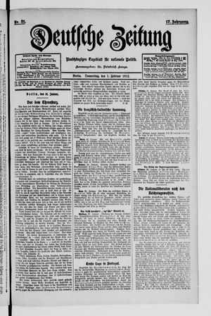 Deutsche Zeitung on Feb 1, 1912