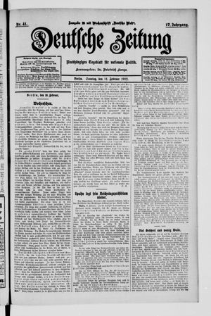 Deutsche Zeitung vom 11.02.1912