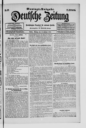 Deutsche Zeitung on Feb 12, 1912