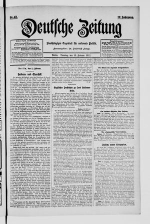 Deutsche Zeitung vom 13.02.1912
