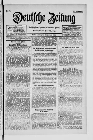 Deutsche Zeitung vom 16.02.1912