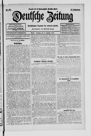 Deutsche Zeitung vom 18.02.1912