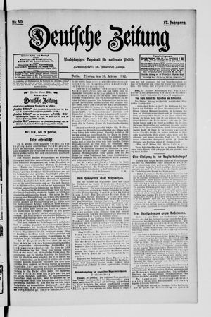 Deutsche Zeitung on Feb 20, 1912
