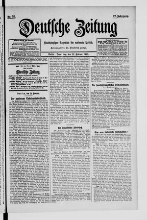 Deutsche Zeitung on Feb 22, 1912