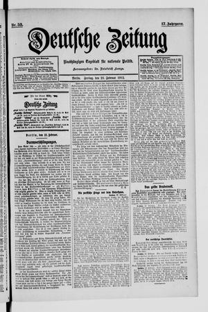 Deutsche Zeitung on Feb 23, 1912