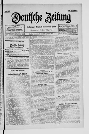 Deutsche Zeitung on Feb 24, 1912
