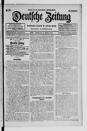 Deutsche Zeitung on Feb 25, 1912