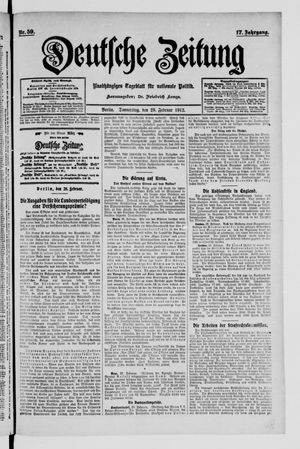 Deutsche Zeitung vom 29.02.1912