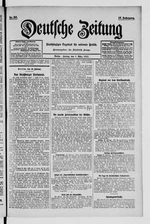 Deutsche Zeitung on Mar 1, 1912