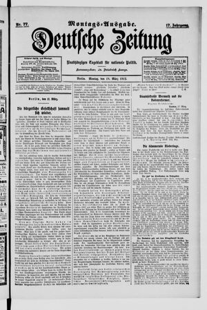 Deutsche Zeitung vom 18.03.1912
