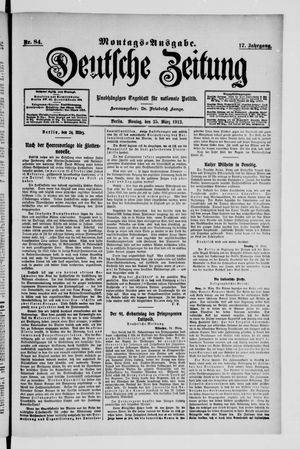 Deutsche Zeitung on Mar 25, 1912