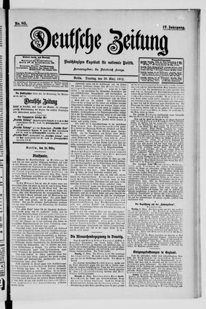 Deutsche Zeitung on Mar 26, 1912