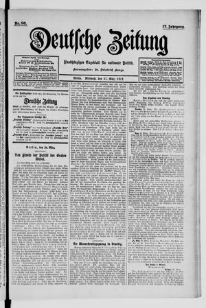 Deutsche Zeitung vom 27.03.1912