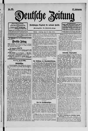 Deutsche Zeitung vom 31.03.1912
