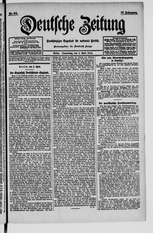 Deutsche Zeitung vom 04.04.1912