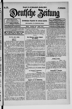 Deutsche Zeitung vom 07.04.1912