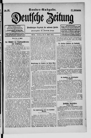 Deutsche Zeitung on Apr 9, 1912