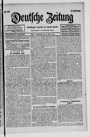 Deutsche Zeitung vom 13.04.1912