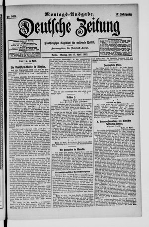 Deutsche Zeitung vom 15.04.1912