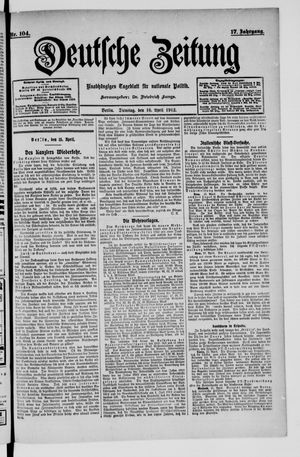 Deutsche Zeitung vom 16.04.1912