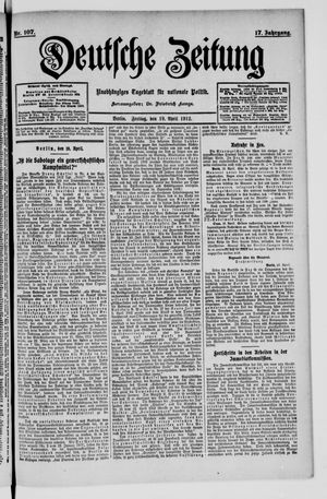 Deutsche Zeitung vom 19.04.1912