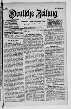 Deutsche Zeitung on Apr 20, 1912