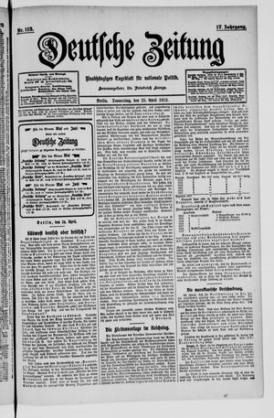 Deutsche Zeitung on Apr 25, 1912
