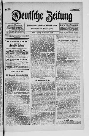 Deutsche Zeitung on Apr 26, 1912