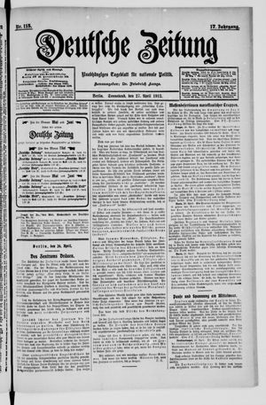 Deutsche Zeitung vom 27.04.1912