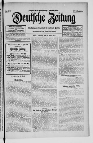 Deutsche Zeitung vom 28.04.1912