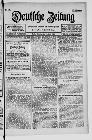 Deutsche Zeitung on Apr 30, 1912