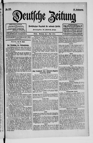 Deutsche Zeitung vom 01.05.1912
